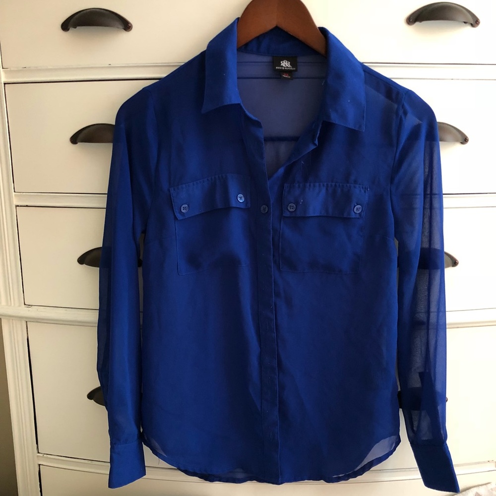 Rock & Republic Sheer Long Sleeve